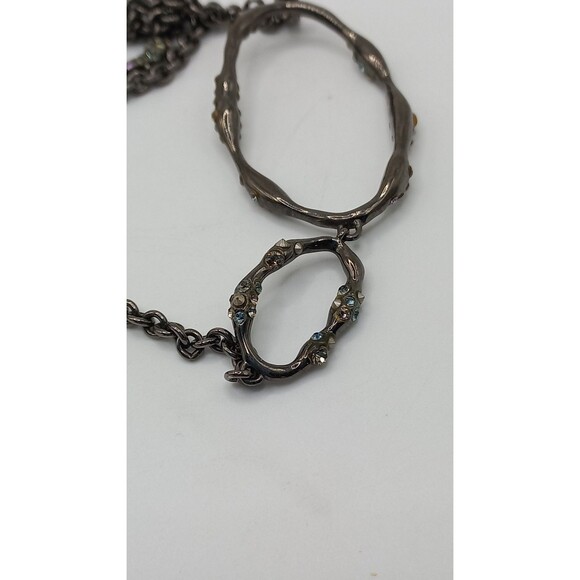 Alexis Bittar Jeweled Oval Links,  Faux Pearls Necklace  43" Long - Picture 7 of 9